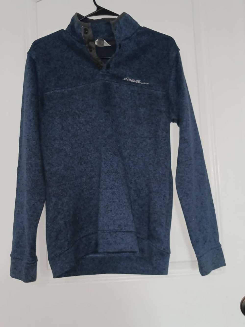 Eddie Bauer Dark Navy Textured Fleece Pullover